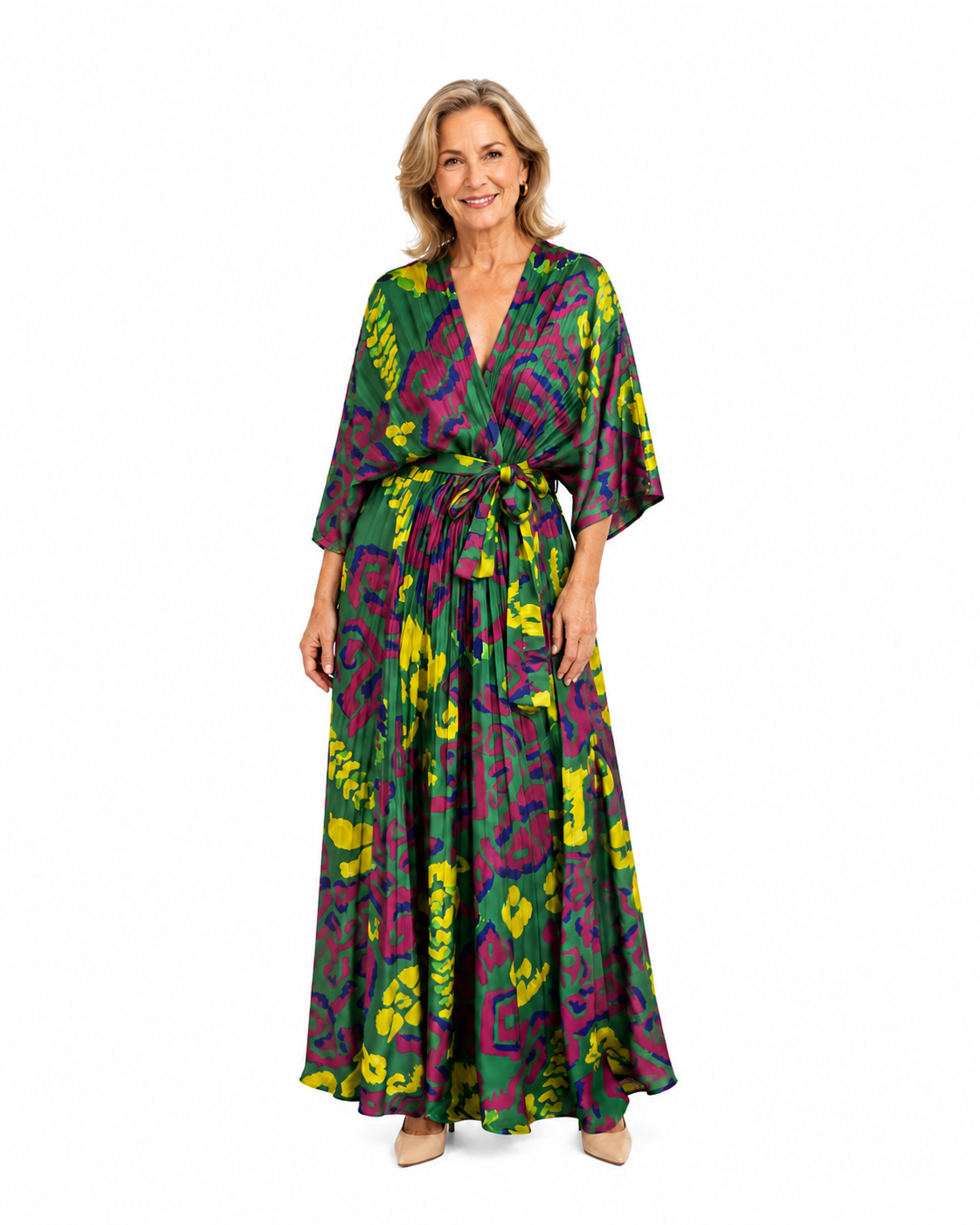 Arriendo de vestido Purificacion García largo estampado único