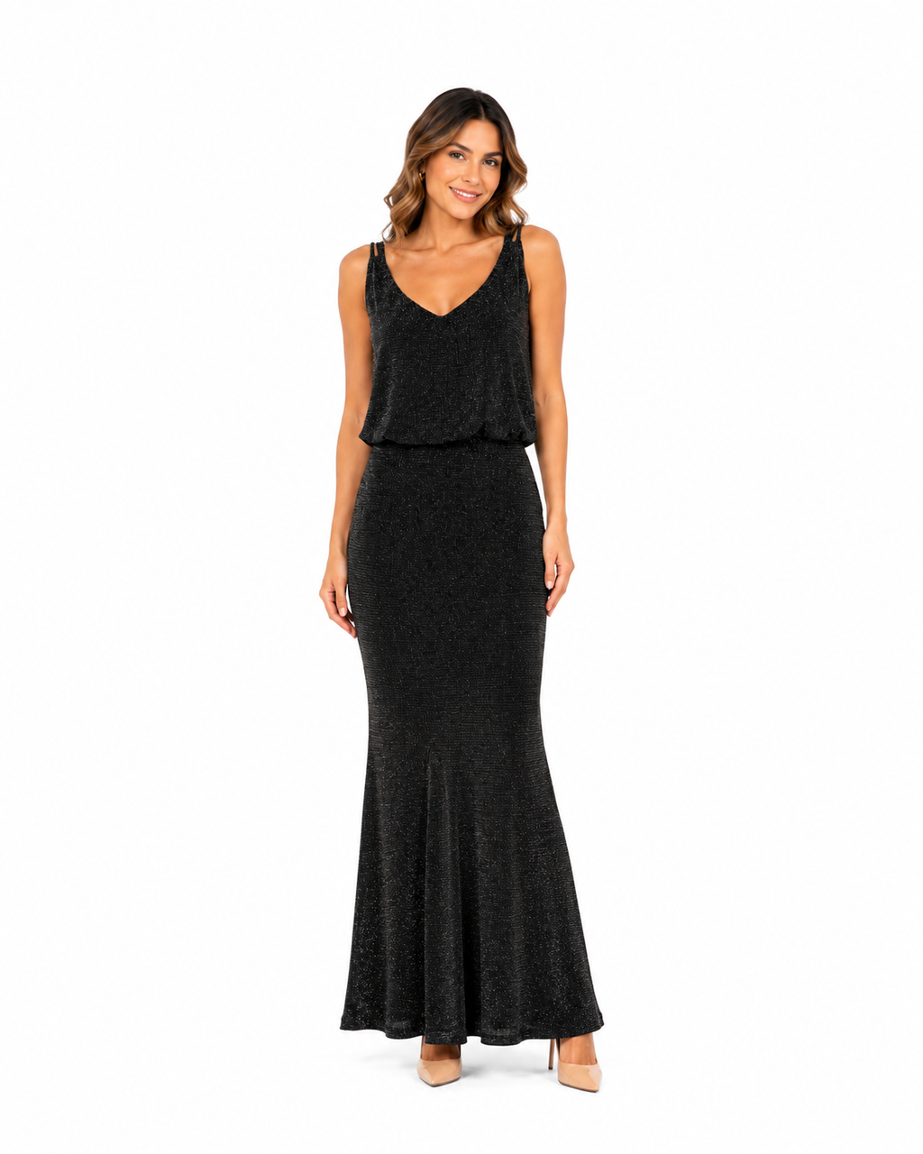 Arriendo de Vestido largo negro brillante basement corte sirena