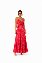 Arriendo de vestido lycra floreado bicolor talla unica largo