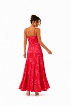 Arriendo de vestido lycra floreado bicolor talla unica largo