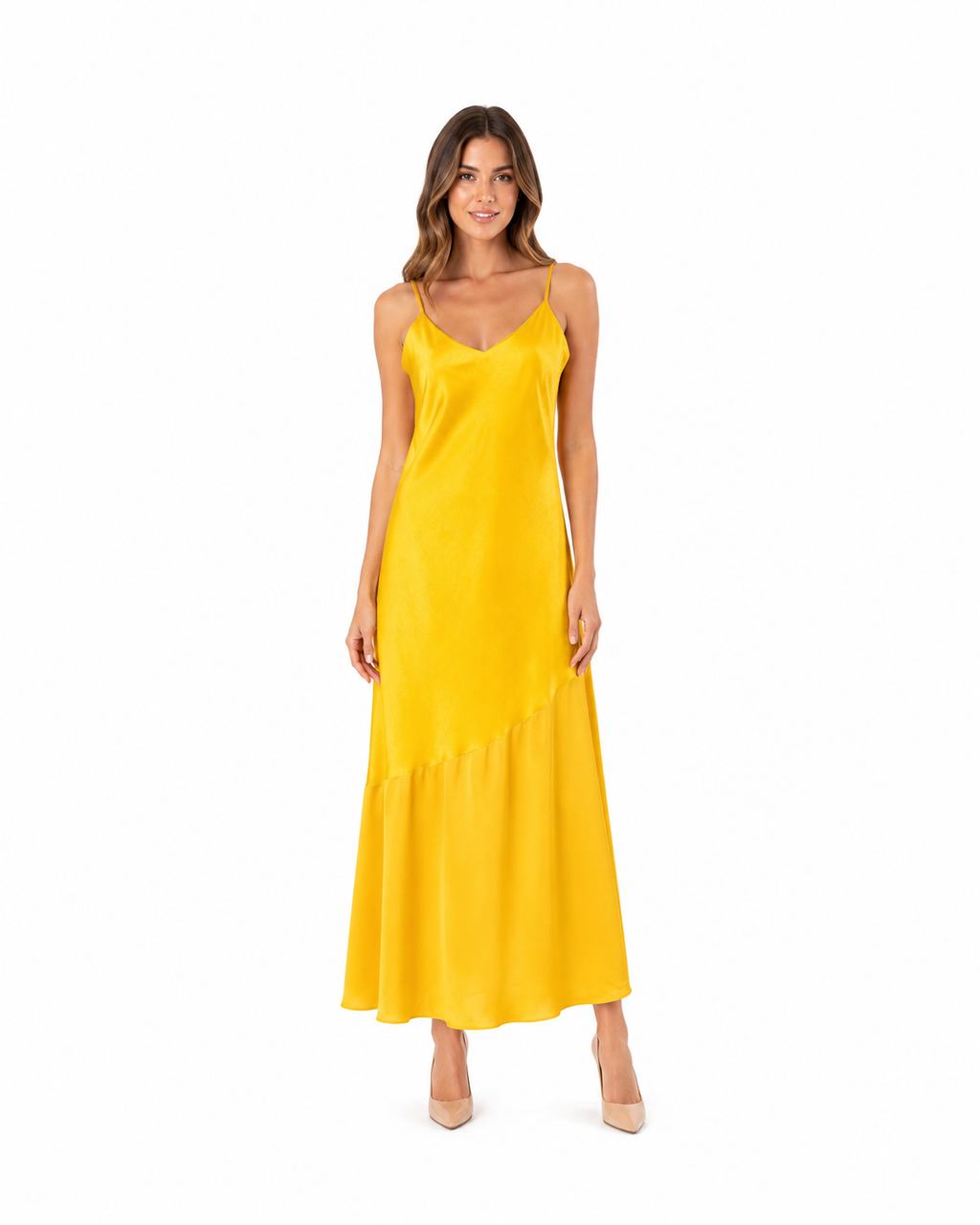 Arriendo de vestido largo amarillo IT VELVET