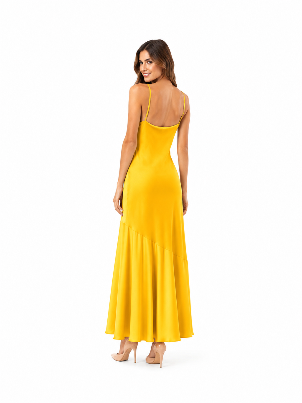 Arriendo de vestido largo amarillo IT VELVET