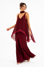 Vestido largo burdeo BAOBAB Colección Colombia