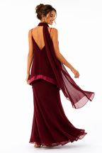 Vestido largo burdeo BAOBAB Colección Colombia