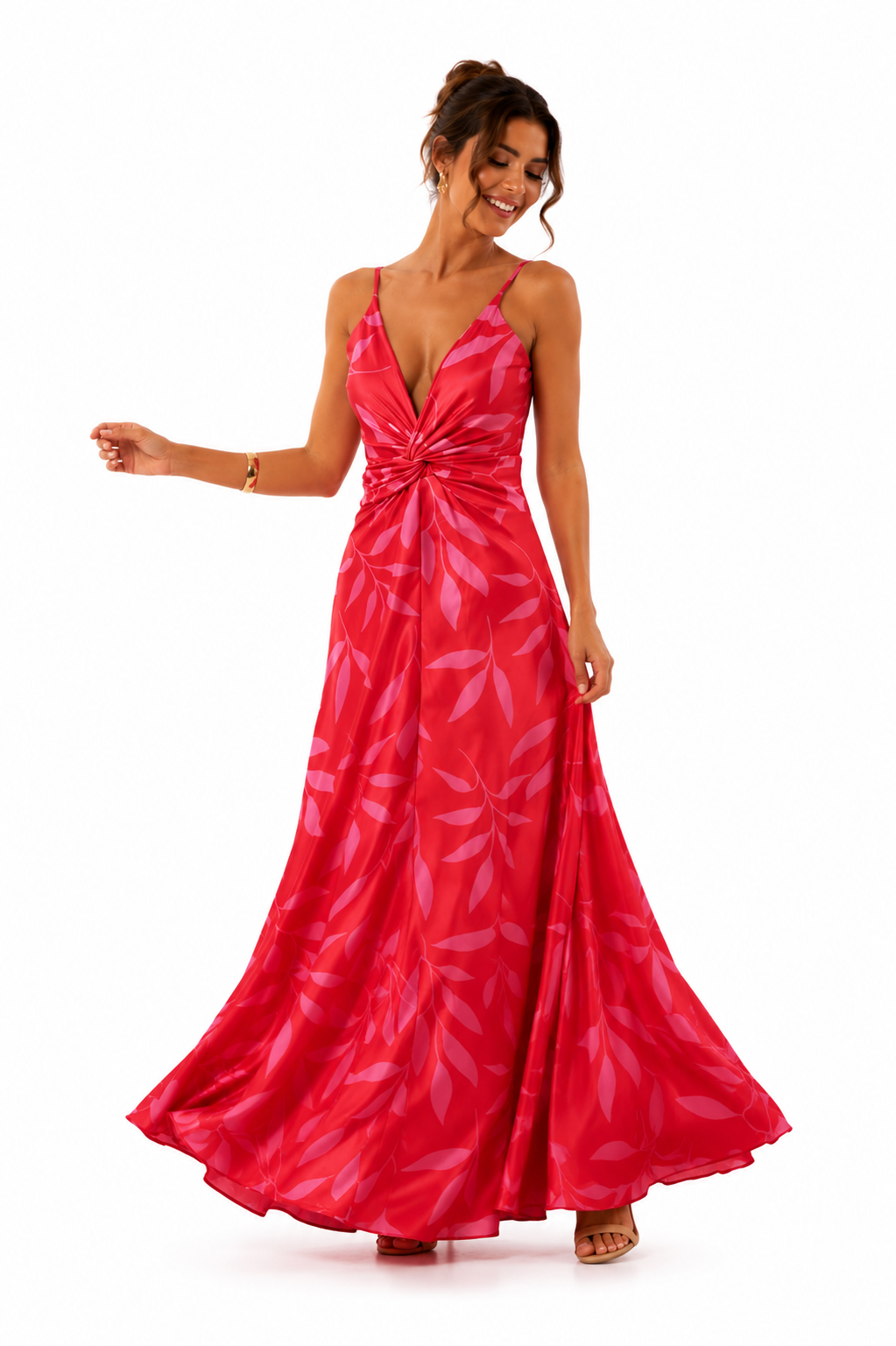 Arriendo de vestido lycra floreado bicolor talla unica