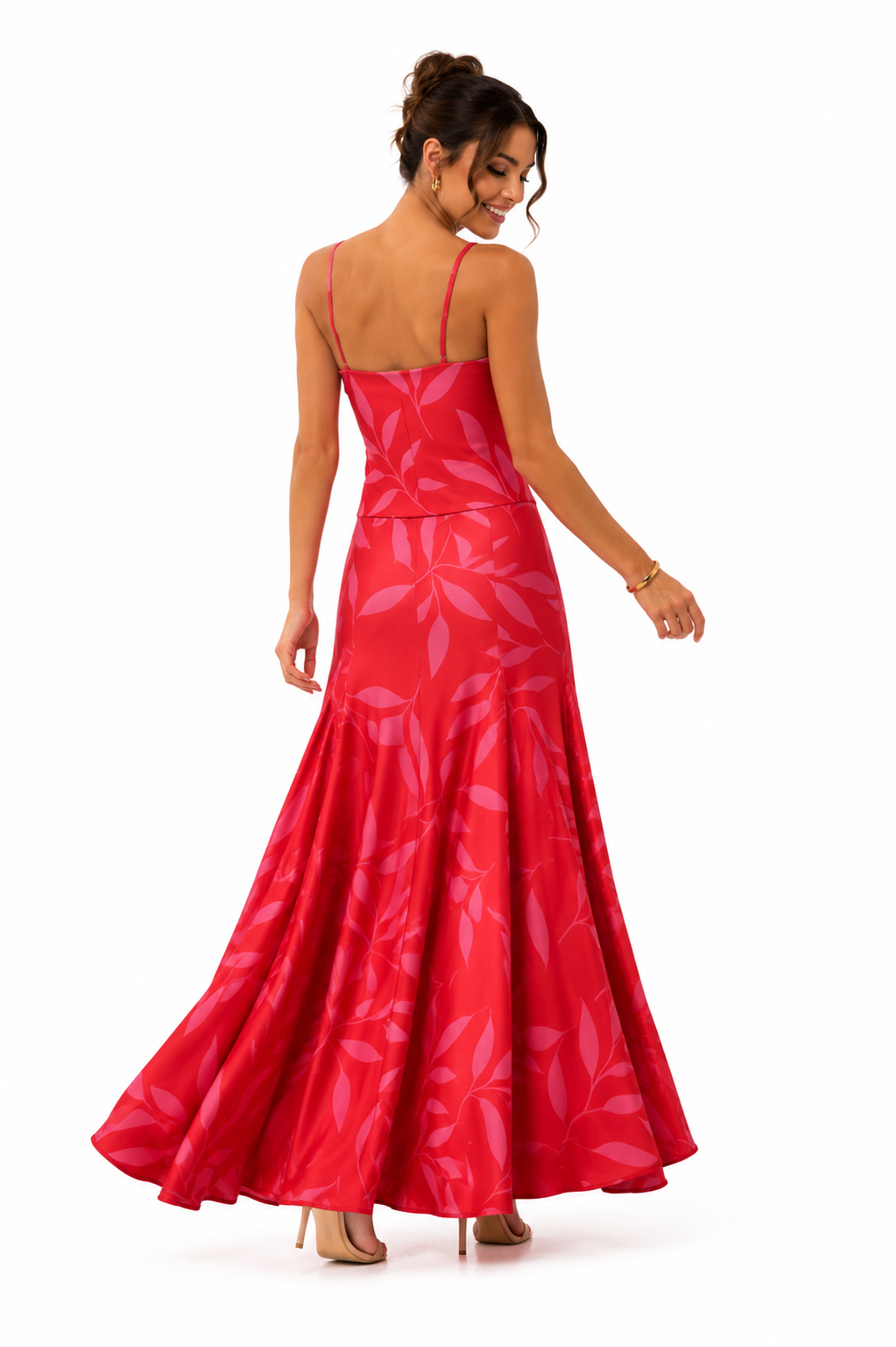 Arriendo de vestido lycra floreado bicolor talla unica