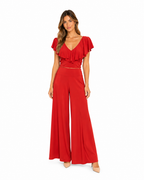 Arriendo de conjunto marca indala escote en v y tiras con manguitas