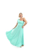Arriendo de Vestido verde menta largo con un hombro