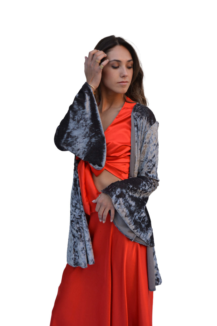 Arriendo de Kimono plush gris