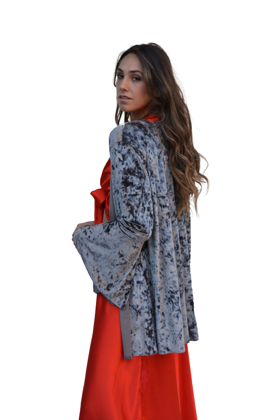Arriendo de Kimono plush gris