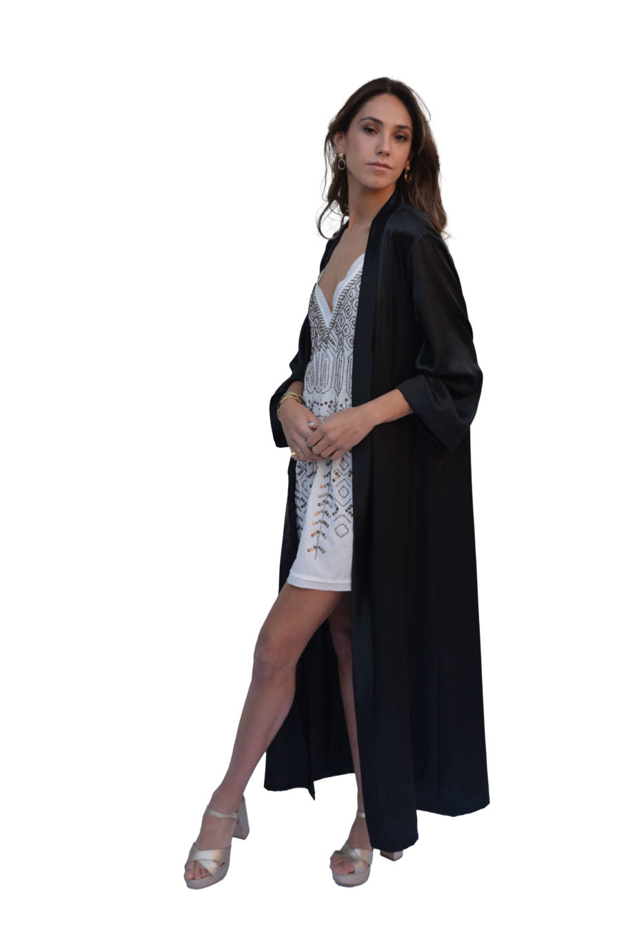 Arriendo de Kimono seda negro