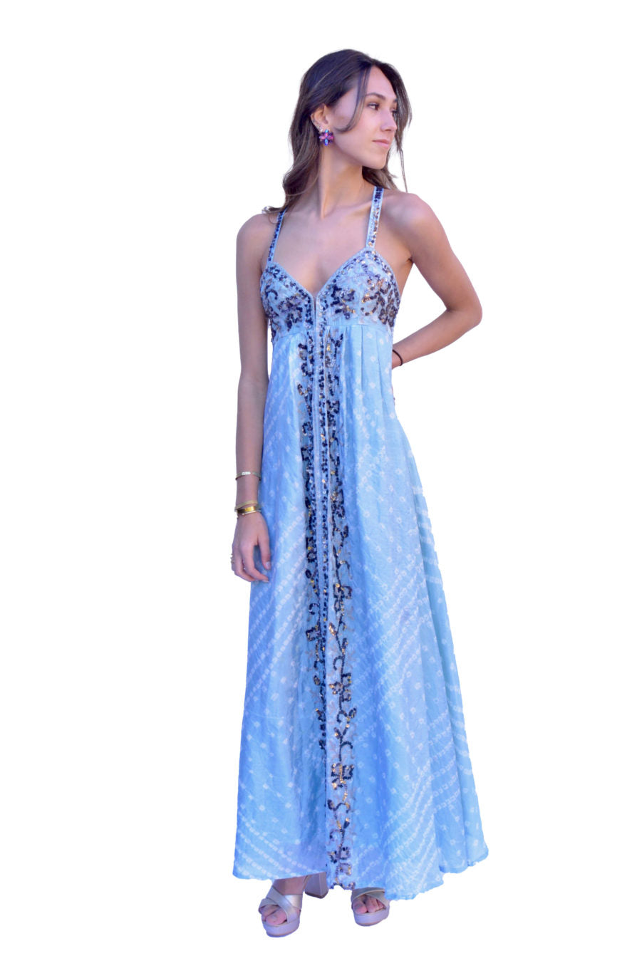 Arriendo de Vestido Largo celeste
