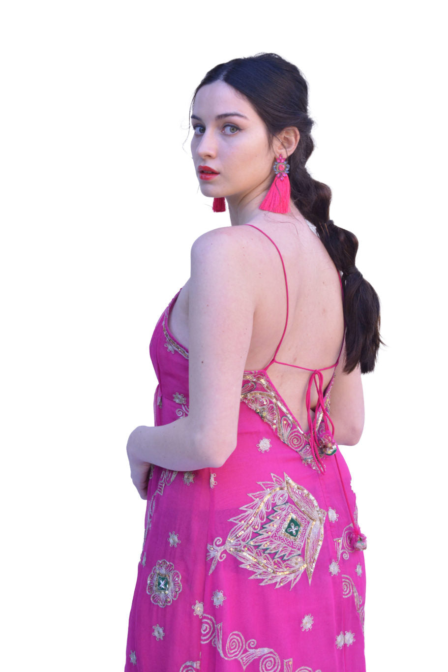 Arriendo de Vestido Largo rosado