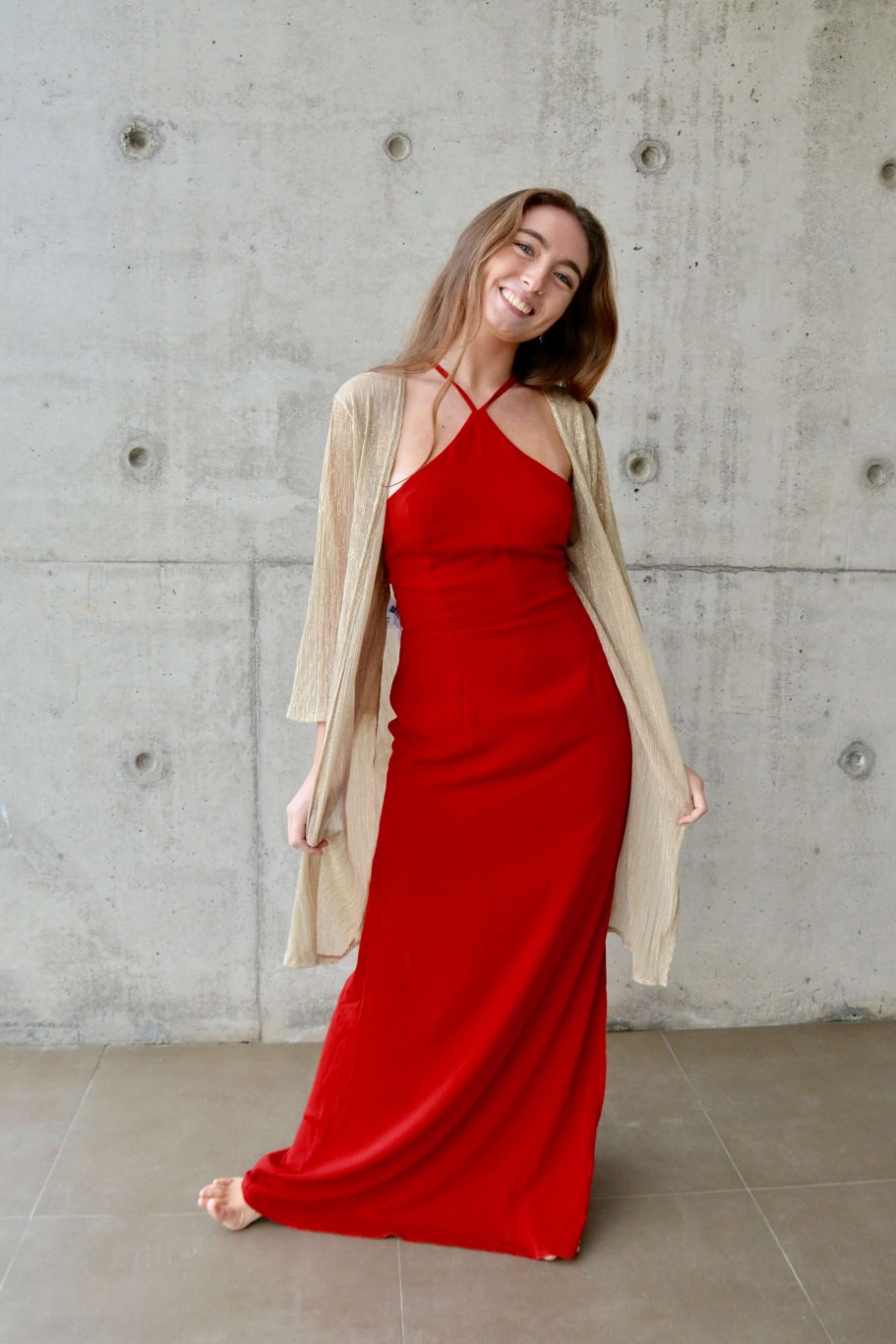 Arriendo de Vestido rojo italiano cruzado