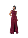 Arriendo de Vestido largo con lentejuelas burdeo