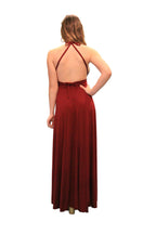 Arriendo de Vestido lycra burdeo tirantes multiforma
