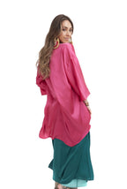 Arriendo de Kimono Fucsia 3/4
