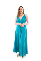 Arriendo de Vestido largo elasticado y armable turquesa