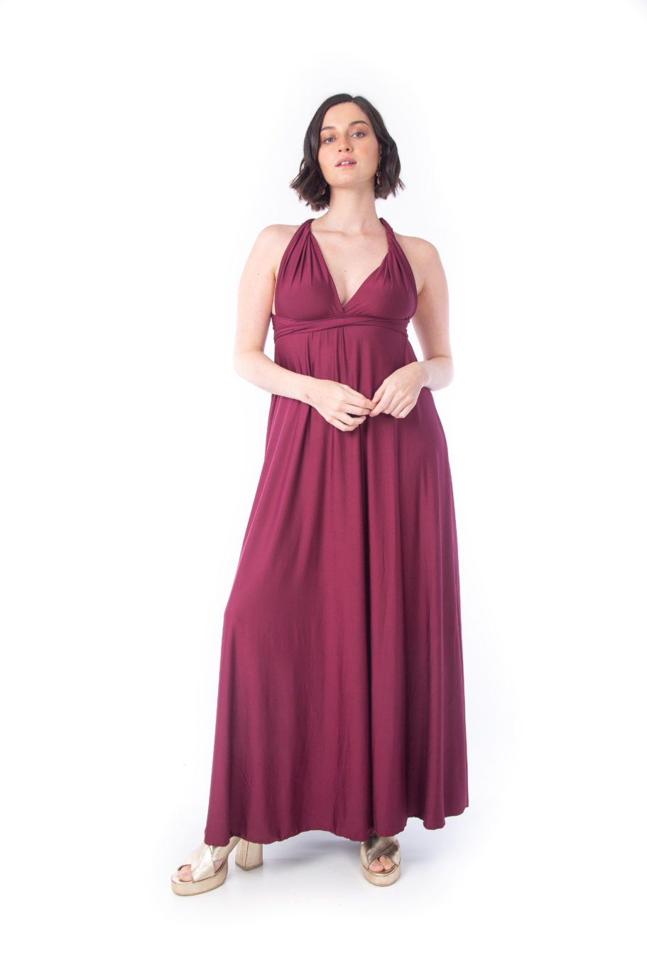 Arriendo de Vestido multiforma burdeo