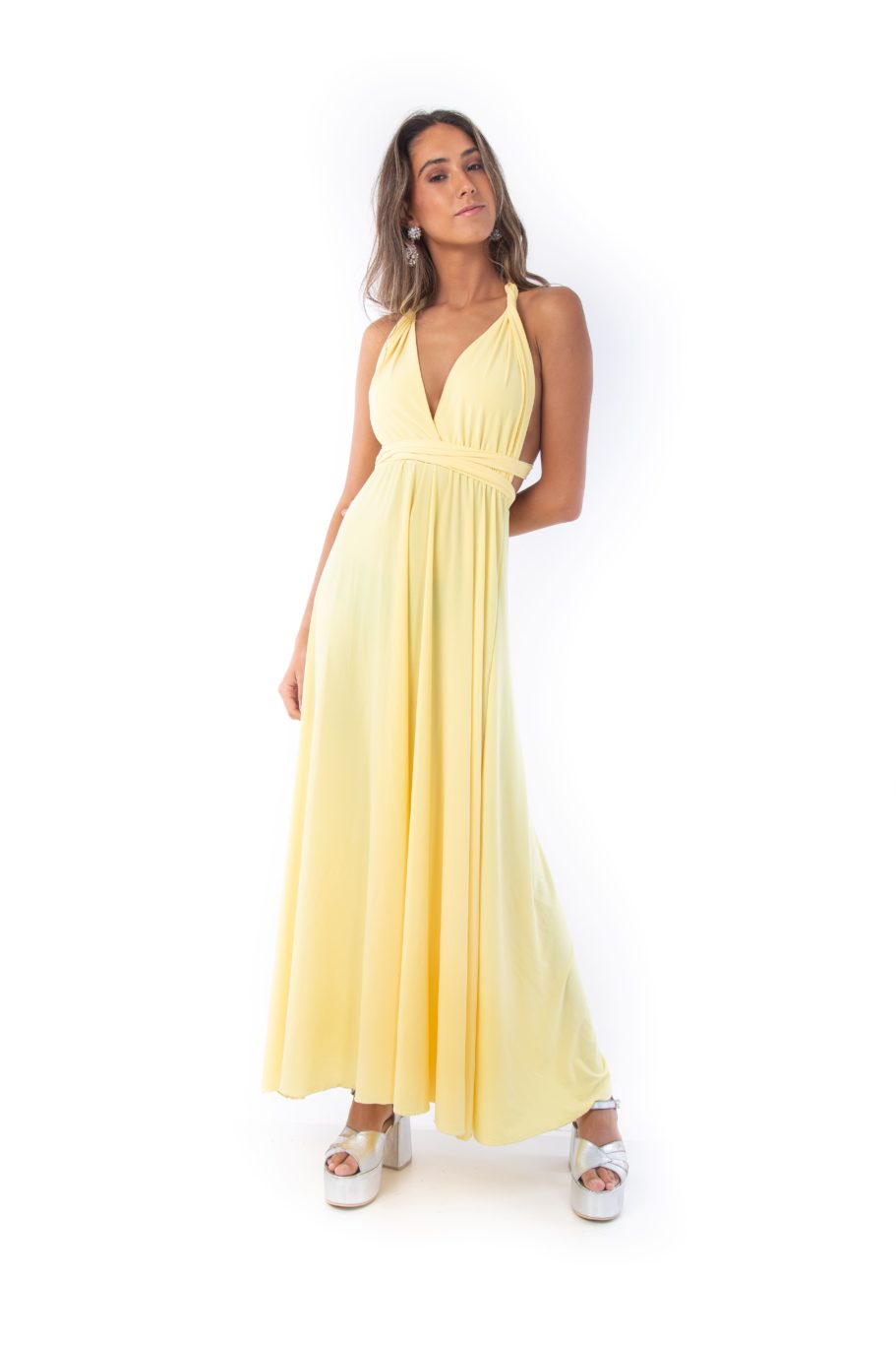 Arriendo de Vestido multiforma amarillo