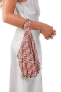 Arriendo de Cartera con mostacillas rosadas y blancas
