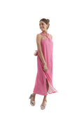 Arriendo de Vestido 3/4 rosado claro y oscuro estampado hexágonos
