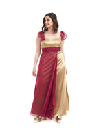 Arriendo de Vestido Roca dorado con burdeo