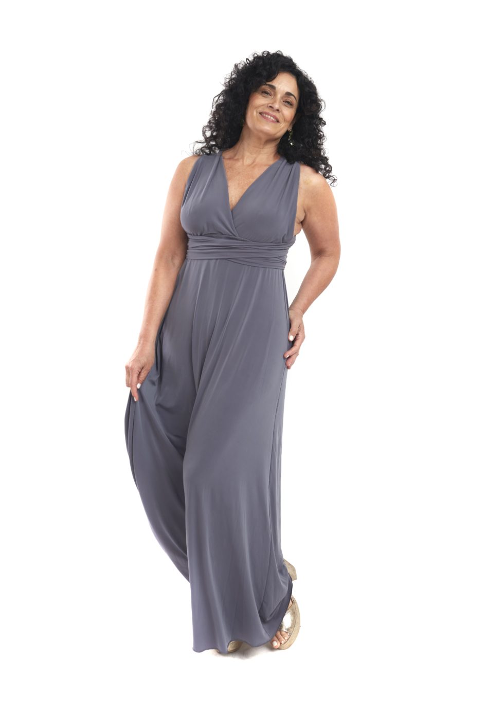 Arriendo de Vestido largo multiforma gris