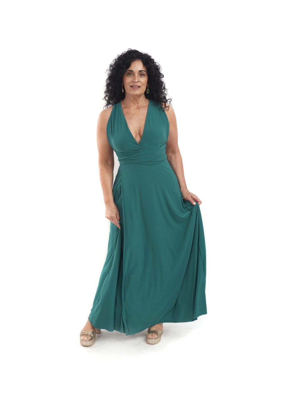Arriendo de Vestido verde oscuro multiforma