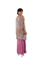 Arriendo de Kimono 3/4 palo rosa con lentejuelas
